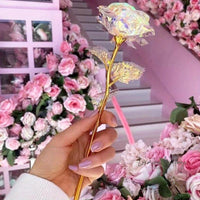 Rose Golden Crystal Artificial Rose Flower - Perfect for Weddings, - Luxurious Weddings