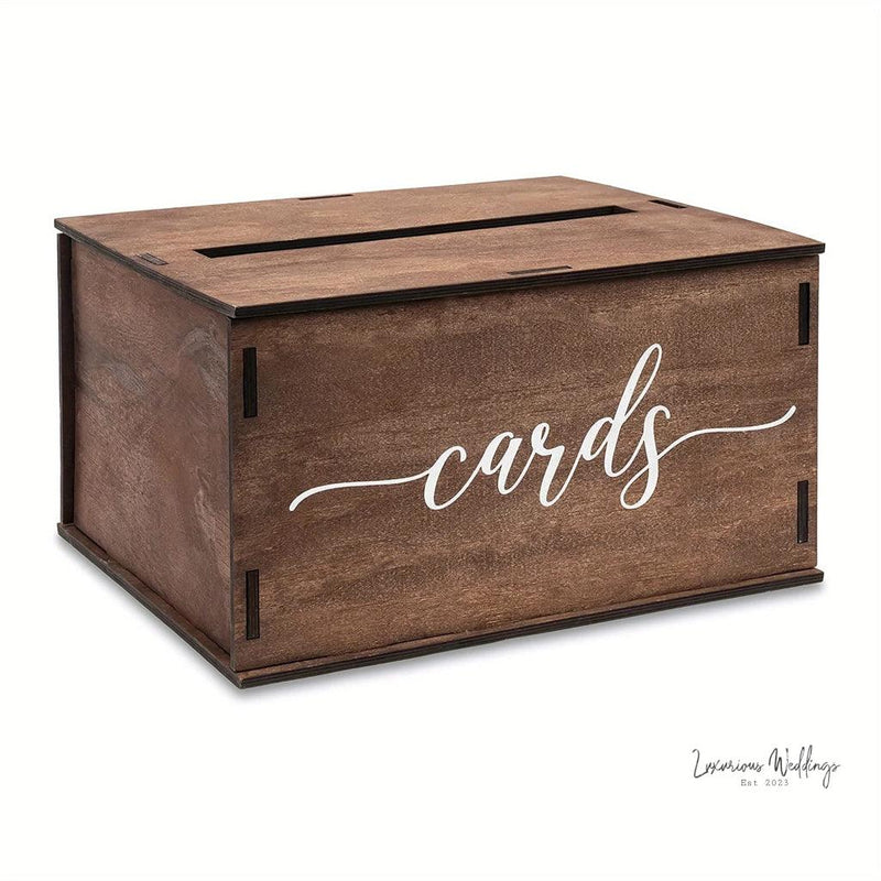 Rustic Wooden Wedding Card Box Wedding Decor Luxurious Weddings
