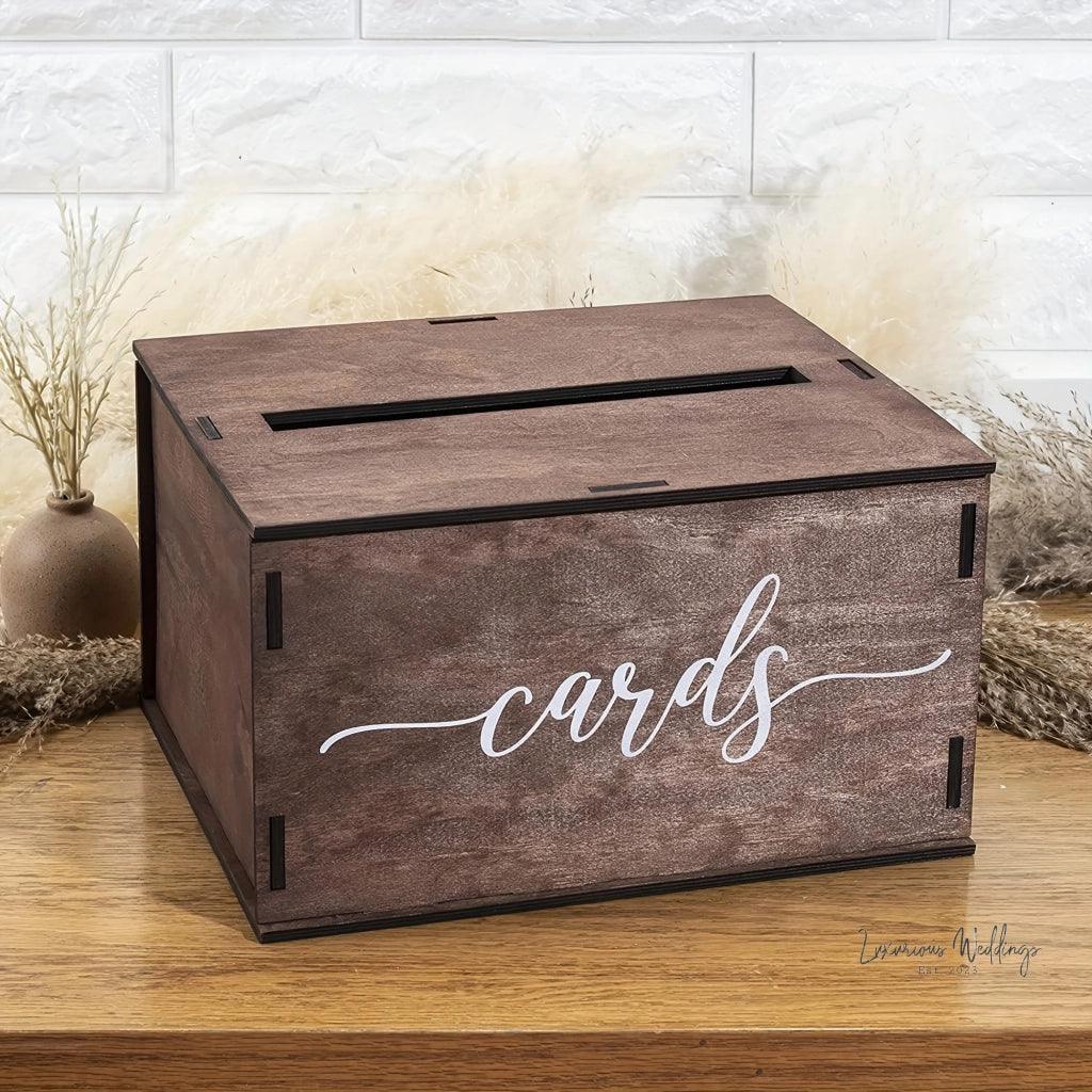 Rustic Wooden Wedding Card Box - Perfect for Receptions, Gifts, and Money Luxurious Weddings