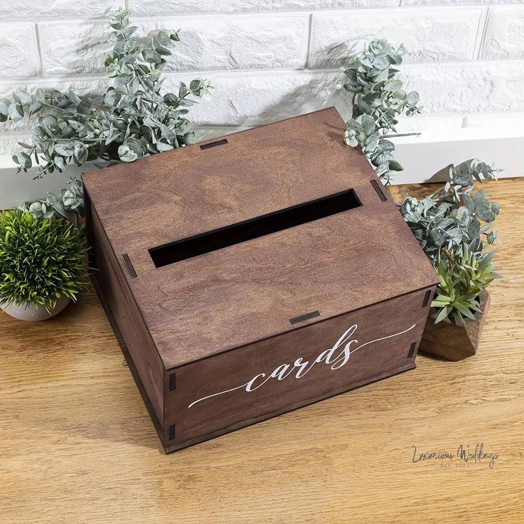 Rustic Wooden Wedding Card Box - Perfect for Receptions, Gifts, and Money Luxurious Weddings