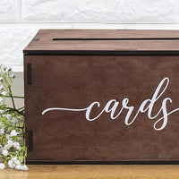 Rustic Wooden Wedding Card Box - Perfect for Receptions, Gifts, and Money - Luxurious Weddings