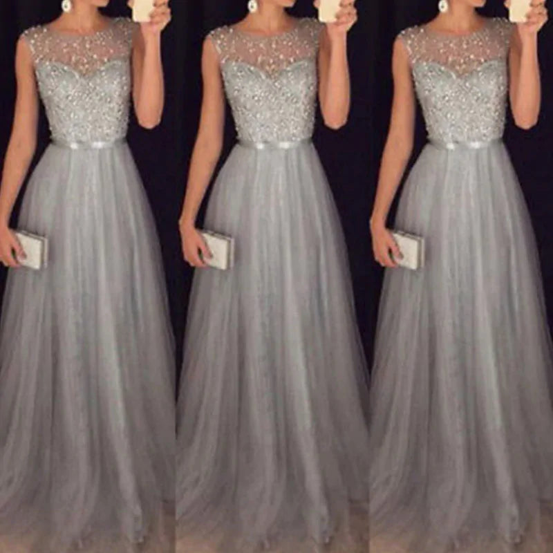 Elegant Prom Gowns Sequin Dress Luxurious Weddings