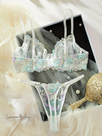Sexy Floral Lace Lingerie Set - Luxurious Weddings
