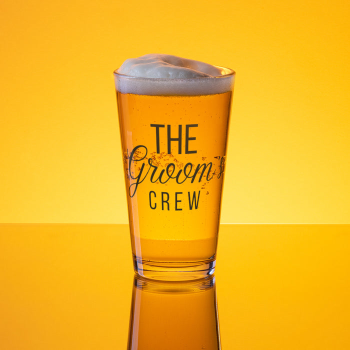 The Grooms Crew Shaker pint glass Luxurious Weddings