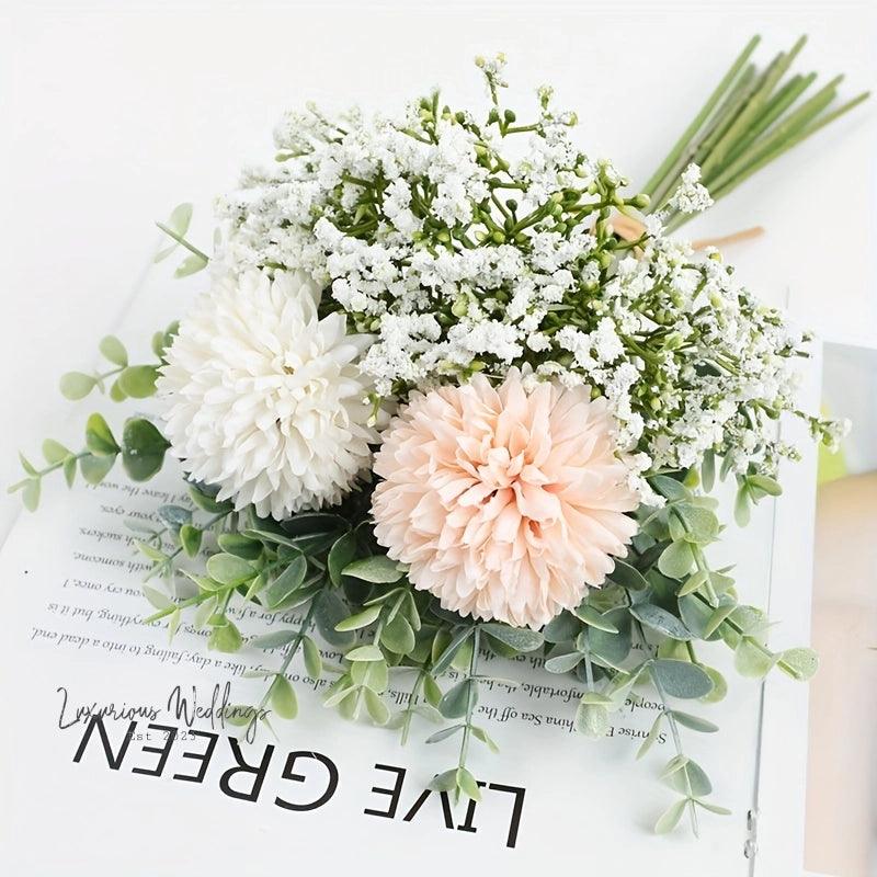 Simulated Hydrangea Bridal Bouquet - Luxurious Weddings