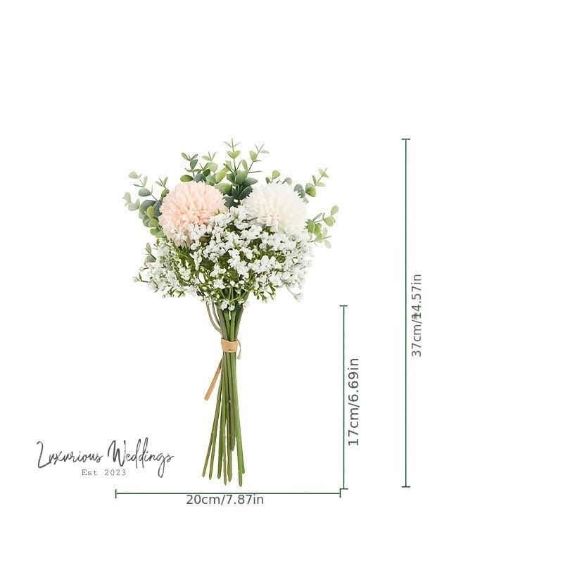 Simulated Hydrangea Bridal Bouquet - Luxurious Weddings