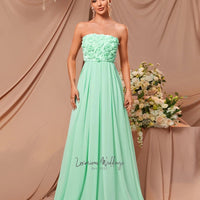 Strapless Chiffon Bridesmaid Gown' Luxurious Weddings