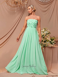 Strapless Chiffon Bridesmaid Gown' Luxurious Weddings