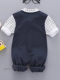 Stylish Plaid Baby Boy Suit - Cotton Blend, Hand Wash, Casual - Luxurious Weddings