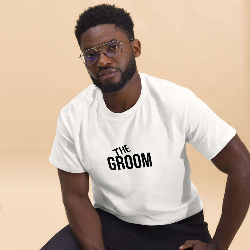 THE GROOM BACHELOR Unisex classic tee Luxurious Weddings