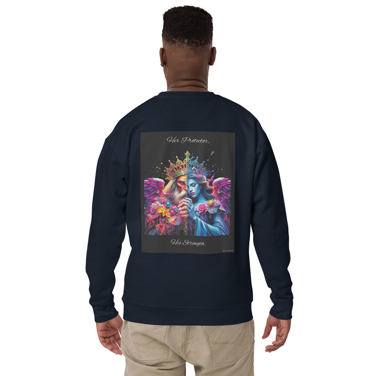 Her Protector His Strength King & Queen Sweatshirt Luxurious Weddings