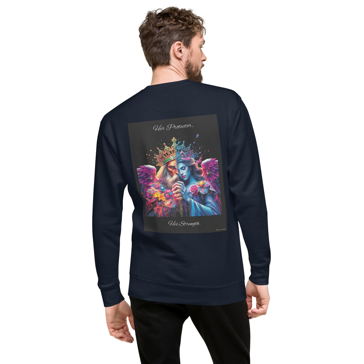 Her Protector His Strength King & Queen Sweatshirt Luxurious Weddings