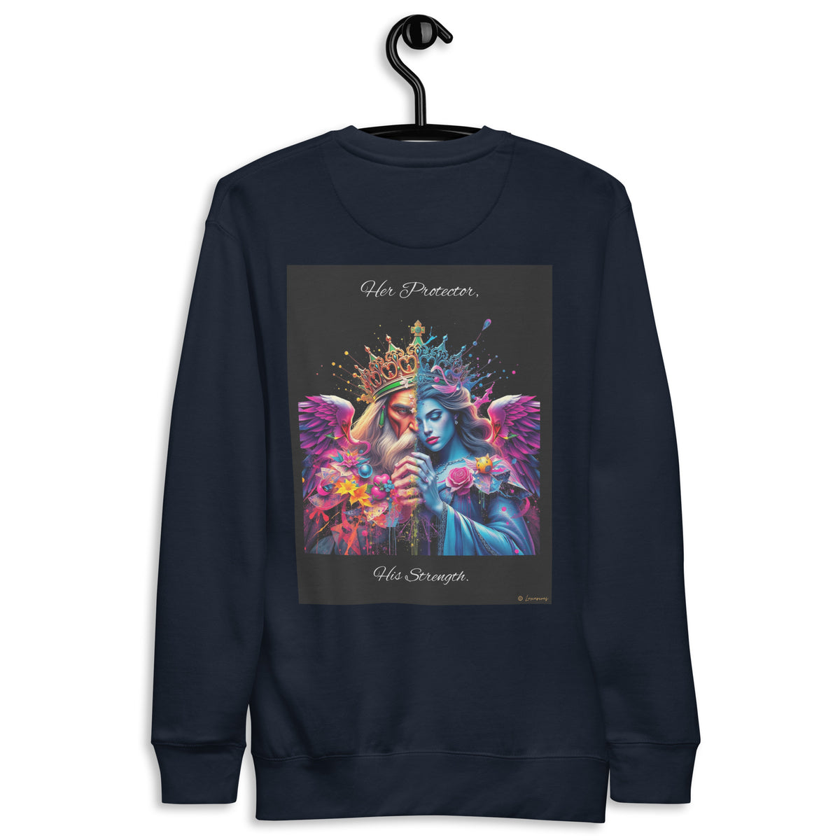 Her Protector His Strength King & Queen Sweatshirt Luxurious Weddings