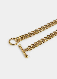 Bar Clasp Cuban Chain - 18K Gold Plated