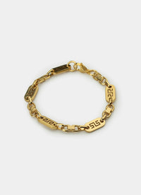 Greca Plate Bracelet 8mm -18K Gold Plated
