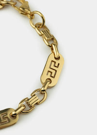 Greca Plate Bracelet 8mm -18K Gold Plated