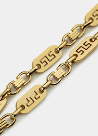 Greca Plate Bracelet 8mm -18K Gold Plated