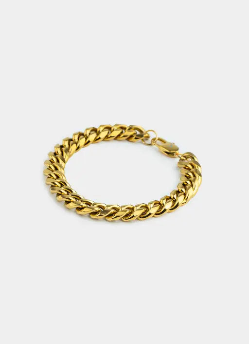 Havana Cuban Bracelet 10mm - 18K Gold Plated