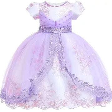 Beaded Embroidered Girls Dress Luxurious Weddings