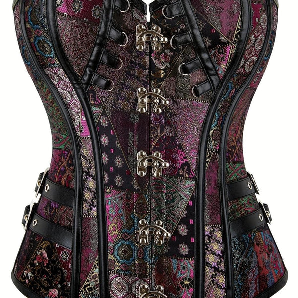 Vintage Gothic Corset Bustier - Lace Up Steampunk Body Shaper for Women Luxurious Weddings