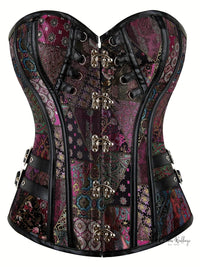 Vintage Gothic Corset Bustier - Lace Up Steampunk Body Shaper for Women - Luxurious Weddings