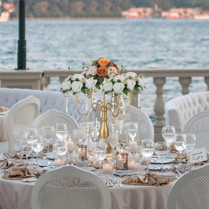 Vintage Iron Candle Holder for Wedding Reception - Table Centerpiece centerpieces Luxurious Weddings