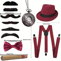 Vintage Men's Costume Set - Gatsby Theme | Complete Accessories for Wedding / Party Luxurious Weddings