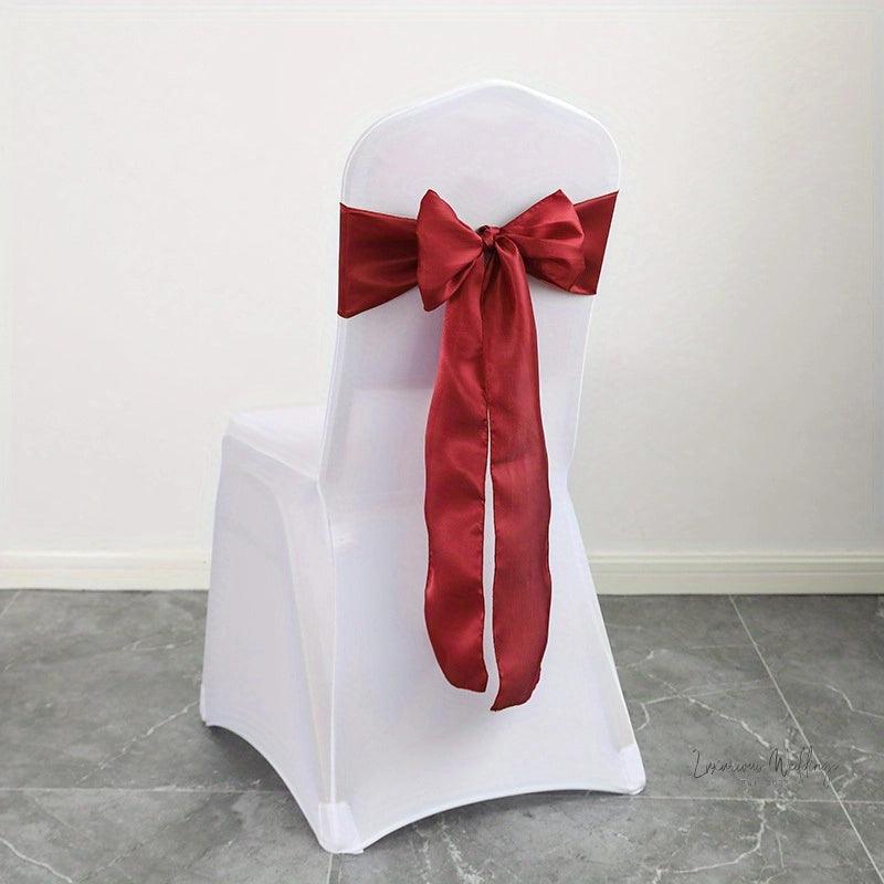 Wedding Party Chair Cover Set - 5pcs Chair Sashes Luxurious Weddings
