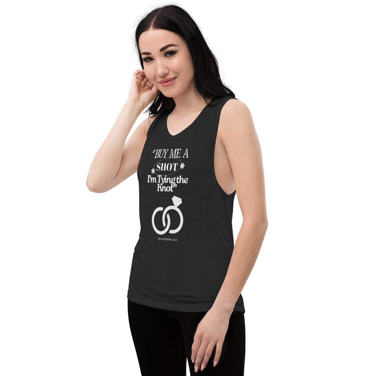 "BUY ME A SHOT" Ladies’ Muscle Tank Singlet Luxurious Weddings