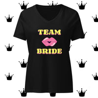 Women’s TEAM BRIDE relaxed v-neck t-shirt Tshirts Luxurious Weddings