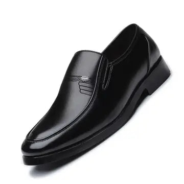 Men's Black Leather Formal Shoes Luxurious Weddings