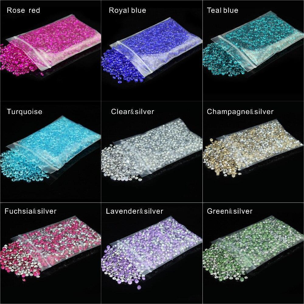 10000pcs/pack 2.5mm turquoise Acrylic Crystal Diamond Confetti - Luxurious Weddings