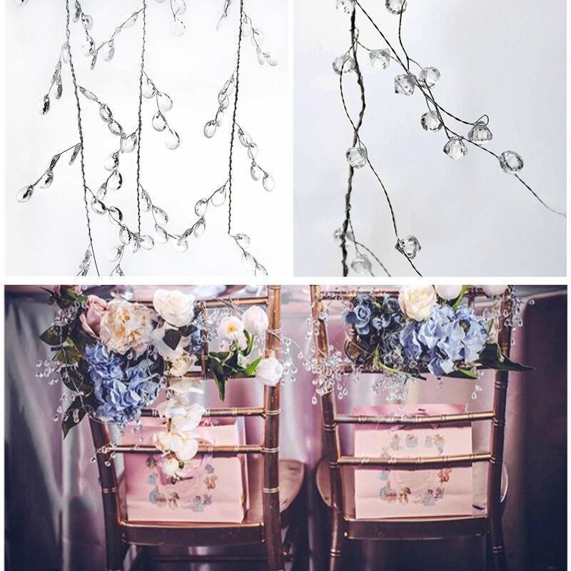 100/120/150cm Acrylic Crystal Bead Curtain Garland - Luxurious Weddings