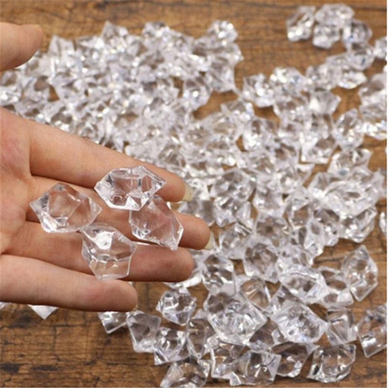 100pcs Clear Fake Crushed Ice Table Decorations DIY Craft Supplies Luxurious Weddings