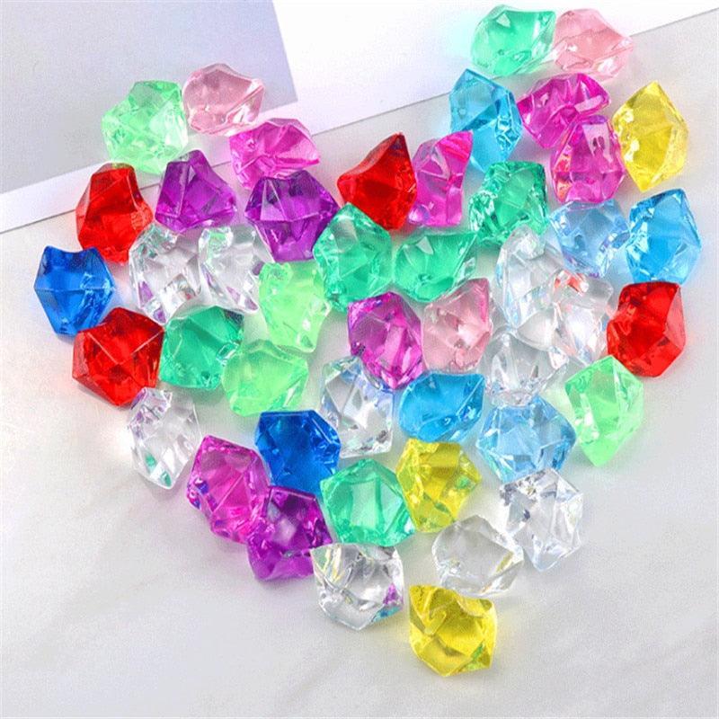 100pcs Clear Fake Crushed Ice Diamonds Party Accessories - Luxurious Weddings