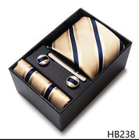 100% Silk Tie Handkerchief Cufflink Set For Men - Luxurious Weddings