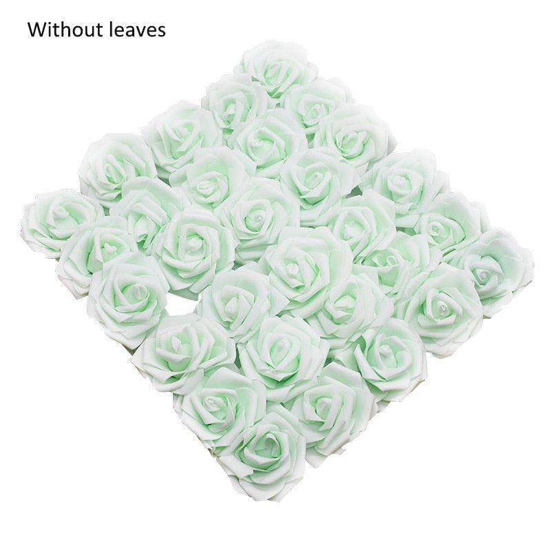 10/20/30 Heads 8CM Artificial PE Foam Rose Flowers - Luxurious Weddings