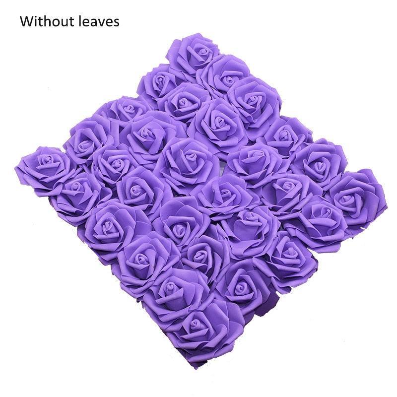 10/20/30 Heads 8CM Artificial PE Foam Rose Flowers - Luxurious Weddings