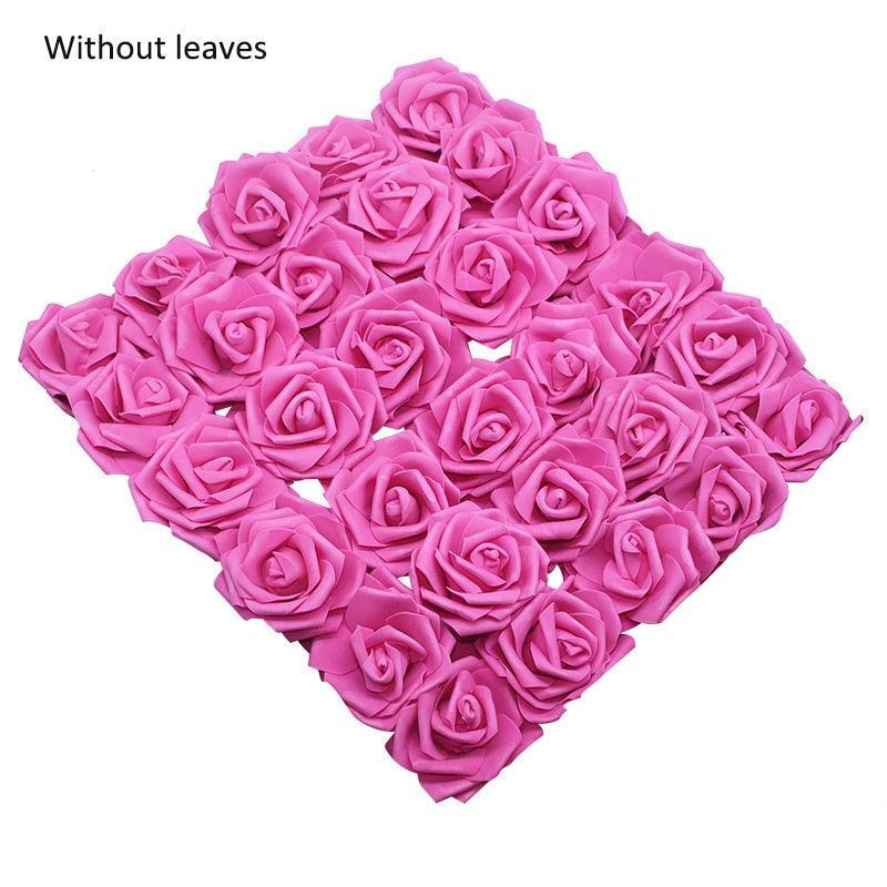 10/20/30 Heads 8CM Artificial PE Foam Rose Flowers - Luxurious Weddings