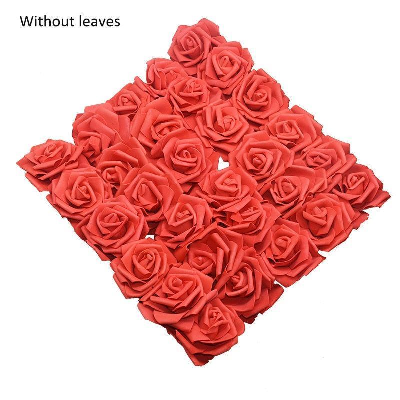 10/20/30 Heads 8CM Artificial PE Foam Rose Flowers - Luxurious Weddings