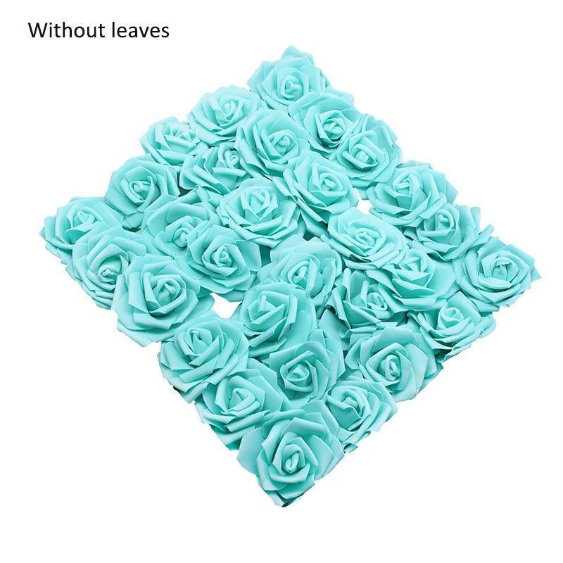 10/20/30 Heads 8CM Artificial PE Foam Rose Flowers - Luxurious Weddings