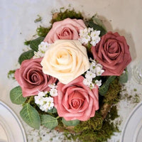 10/20/30 Heads 8CM Artificial PE Foam Rose Flowers - Luxurious Weddings