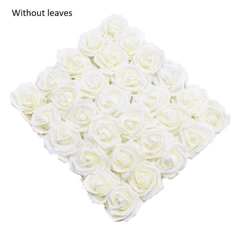 10/20/30 Heads 8CM Artificial PE Foam Rose Flowers - Luxurious Weddings