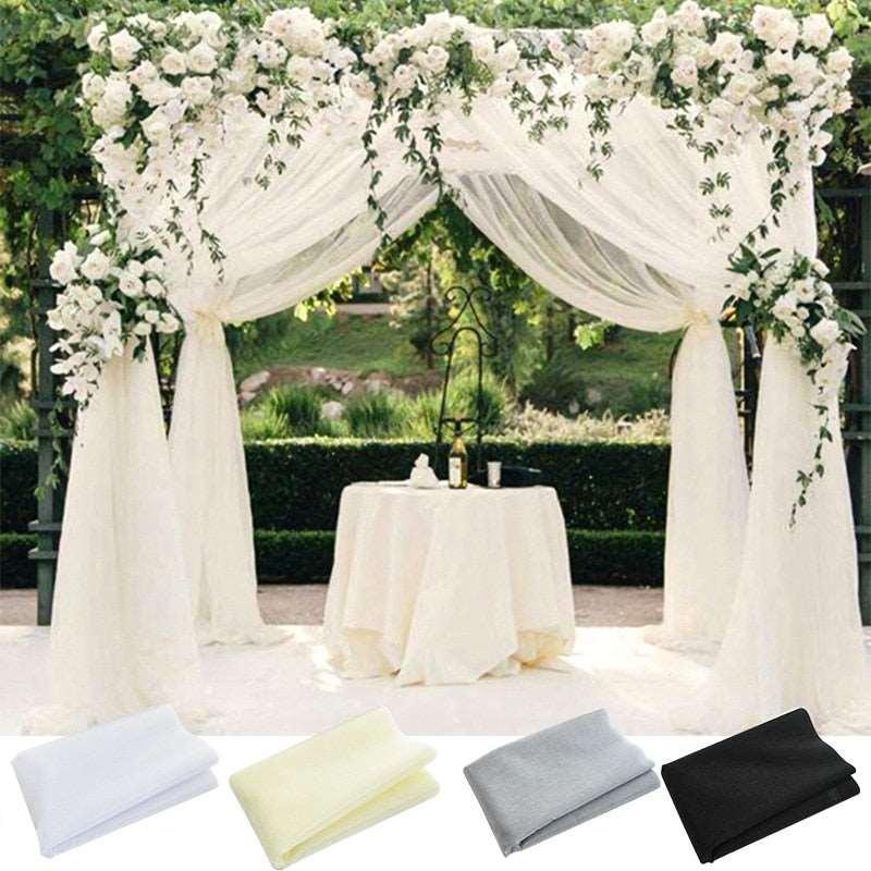 10m X 48cm Wedding Decoration Organza Crystal Sheer wedding decor Luxurious Weddings