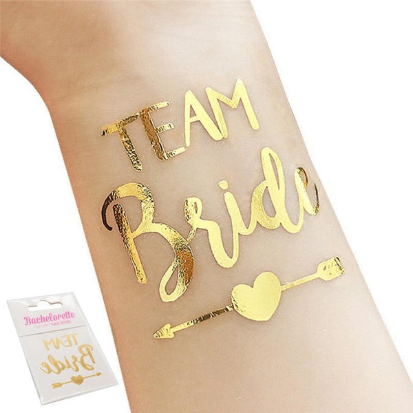 10pcs/set Hen Party Temporary Tattoo Team Bride Stickers - Luxurious Weddings