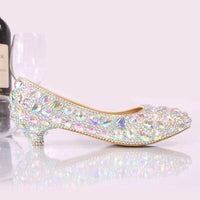 12cm/14cm Heels & Flats Crystal wedding shoes - Luxurious Weddings