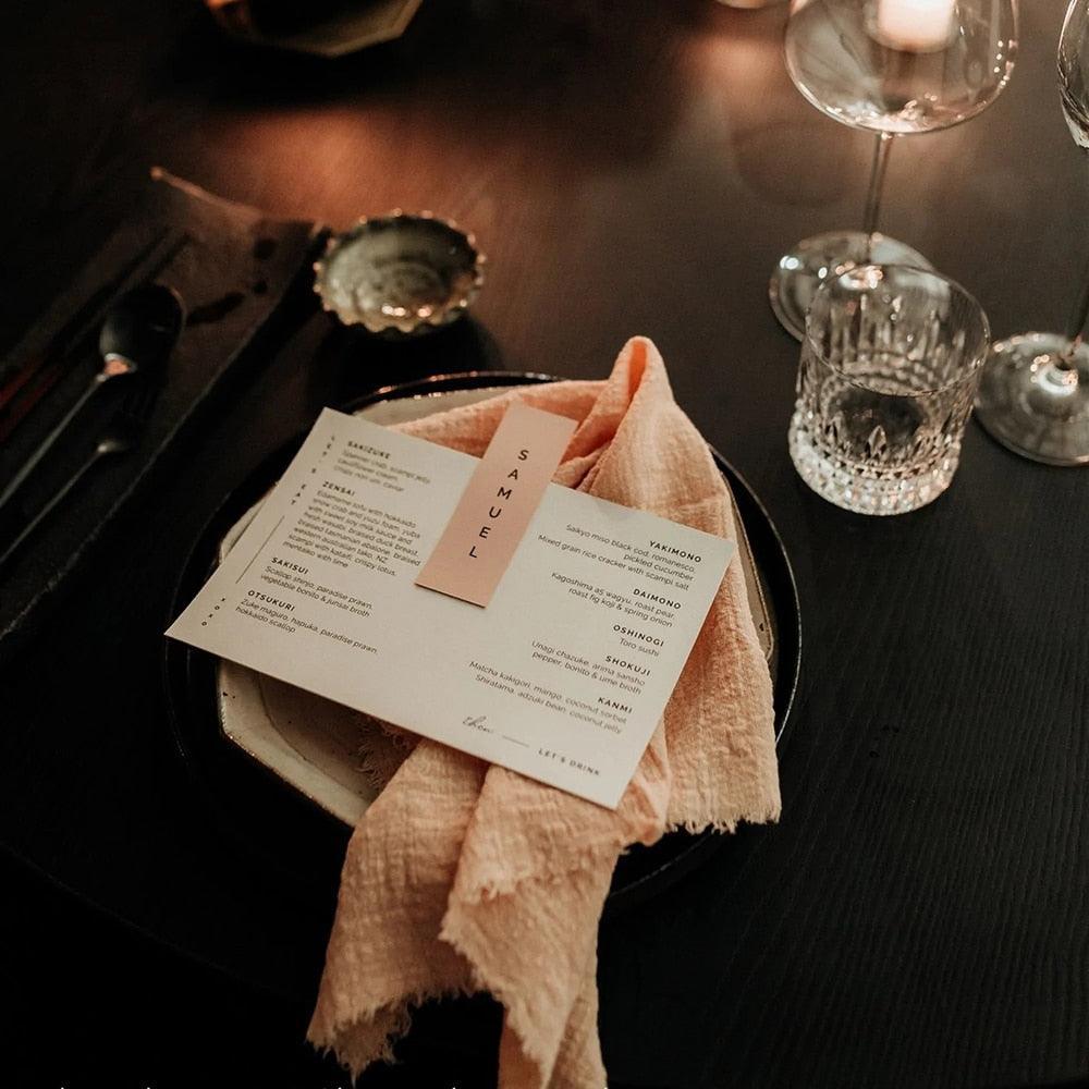 12pcs 100% Cotton Restaurant Napkins Cheesecloth Gauze Table Runner Cloth Napkins Table Cloth - Luxurious Weddings