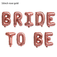 16/32inch Rose Gold Bride To Be Letter Foil Balloon Bachelorette Party - Luxurious Weddings