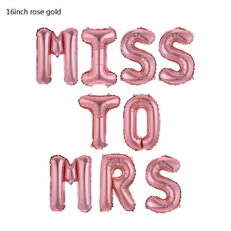 16/32inch Rose Gold Bride To Be Letter Foil Balloon Bachelorette Party - Luxurious Weddings