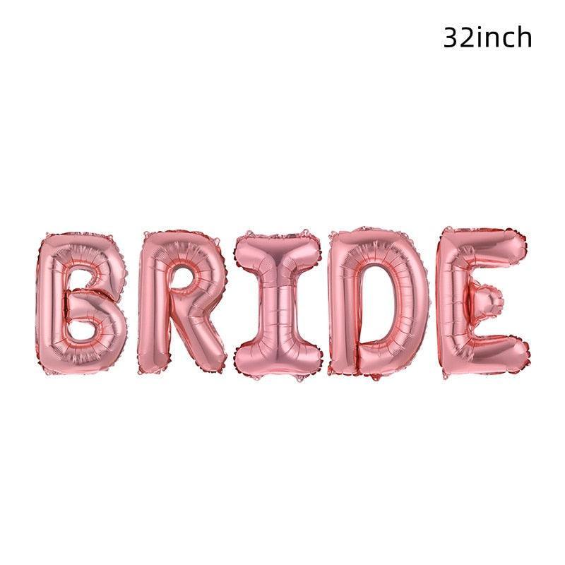 16/32inch Rose Gold Bride To Be Letter Foil Balloon Bachelorette Party - Luxurious Weddings